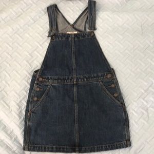 Free People Overall Denim Mini Dress size 28